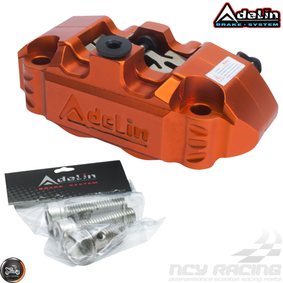 Adelin Brake Caliper 4-Piston CNC-Machined Alumin (Honda Ruckus)