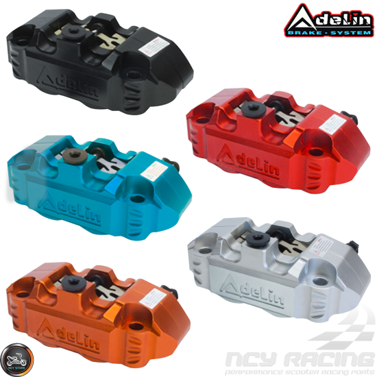 Adelin Brake Caliper 4-Piston CNC-Machined Alumin (Honda Ruckus)