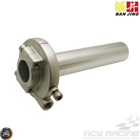 Ban Jing Throttle 7/8in Cam Type Silver (GY6, Ruckus, Universal)