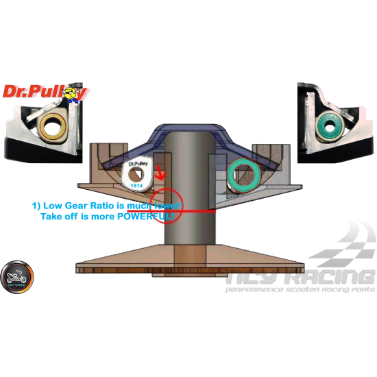 Dr. Pulley Variator Sliding Weight Set 18x14 (GY6)