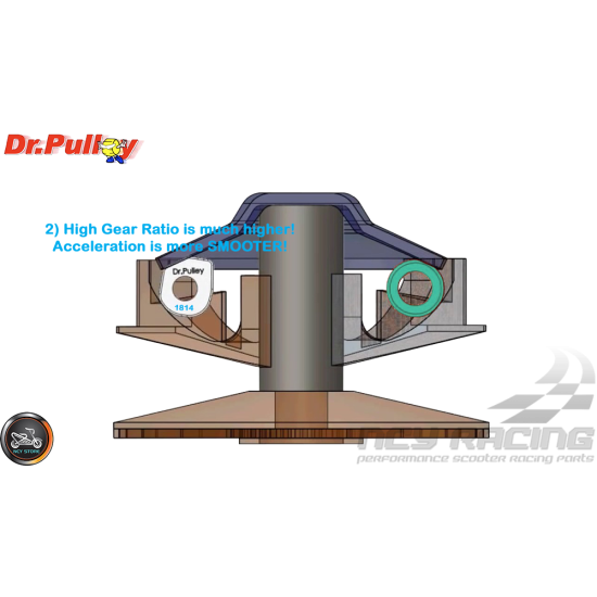 Dr. Pulley Variator Sliding Weight Set 18x14 (GY6)