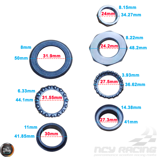 G- Steering Stem Bearing Kit (139QMB)