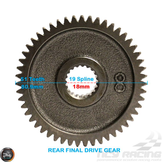 G- Final Drive Gear 51 (139QMB shortcase)