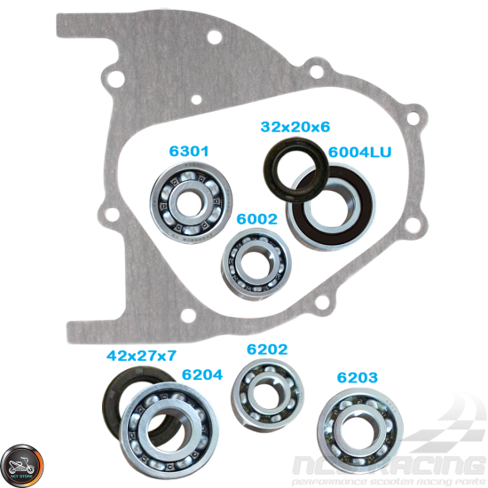 G- Transmission Bearing Seal Gasket Set (GY6)