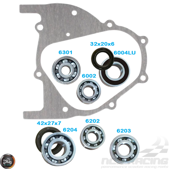 G- Transmission Bearing Seal Gasket Set (GY6)