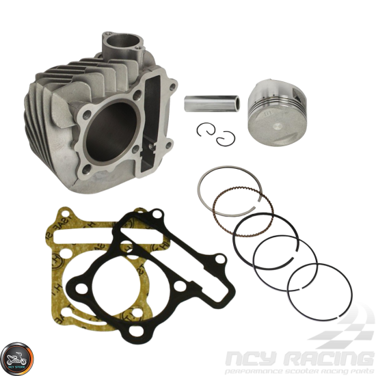 G- Cylinder 57.4mm 150cc Big Bore Kit w/Cast Piston Fit 56mm (GY6 ATV, Buggy, Quad)