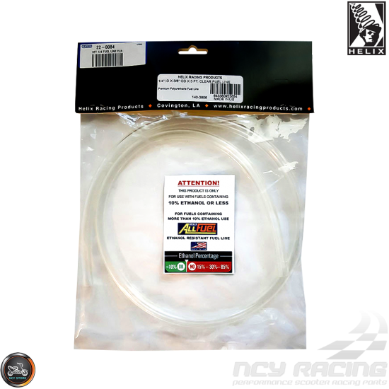 Helix Racing Products Colored Fuel Line - Transparent Red 140-3801 3ft x 3/8in 1/4in 