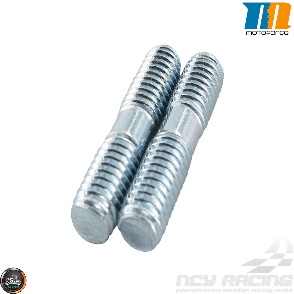 2-PACK FOR 63mm HIGH PERFORMANCE GY6 CYLINDER HEAD M8 x 37mm EXHAUST STUDS 