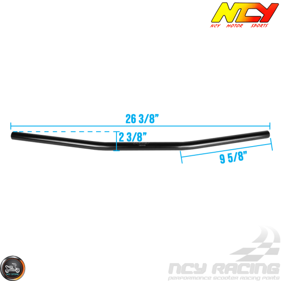 NCY Handlebar 7/8in Flat-track Black (Universal)