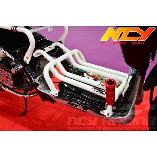 NCY Foot Rest Brace Kit Chrome (Ruckus, Zoomer)