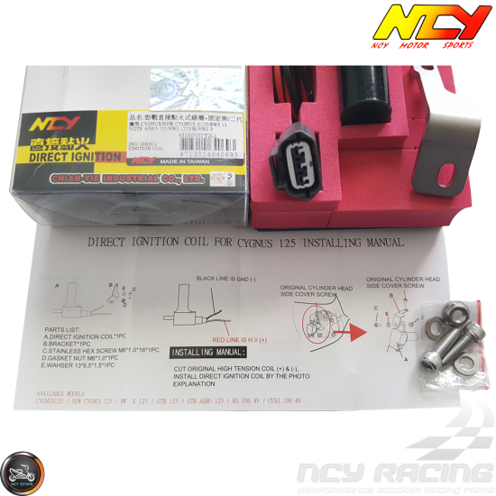 NCY Direct Ignition Coil AC (BWS, QMB, GY6)