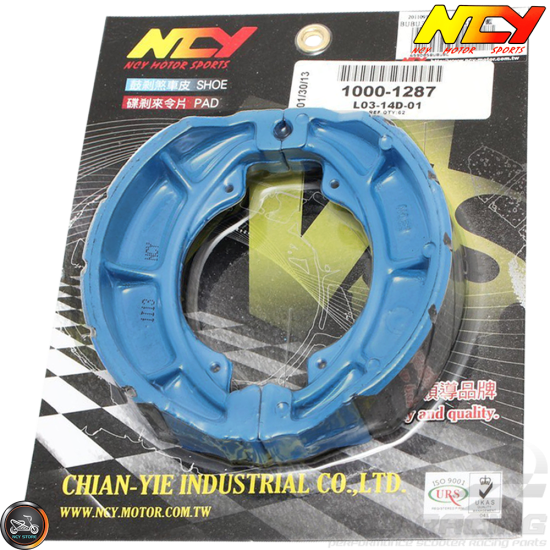 NCY Brake Shoes Blue (Genuine, GY6)