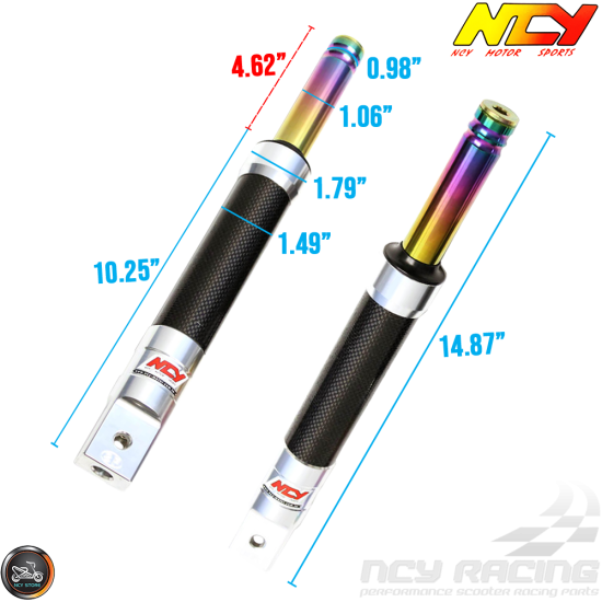 NCY Front Fork Carbon Fiber Set Performance Drum Type (Ruckus, Zoomer)