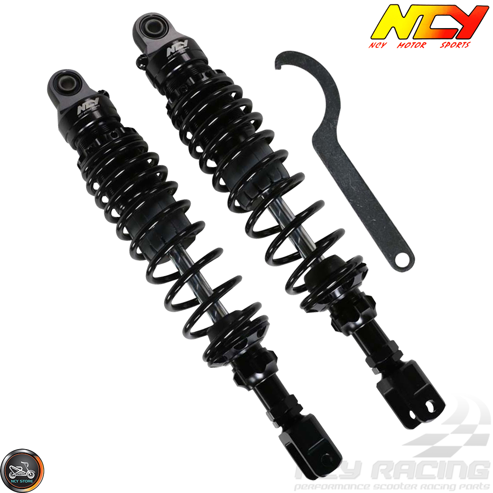 NCY Shock 365mm Adjustable Performance Black Set (Yamaha Zuma 125)