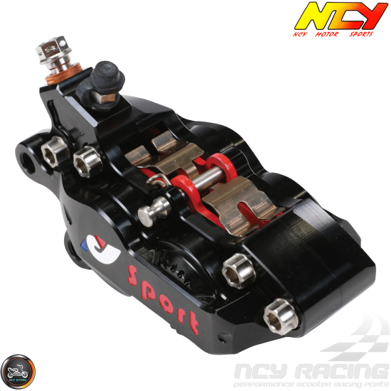 NCY Brake Caliper 4-Piston Black (Honda Ruckus)