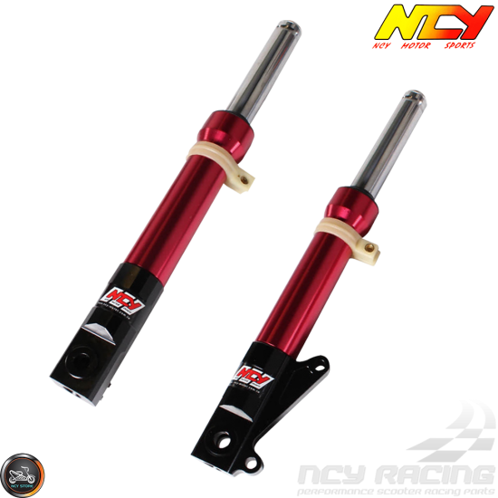 NCY Front Fork Red Set Disc Type (DIO, Ruckus)