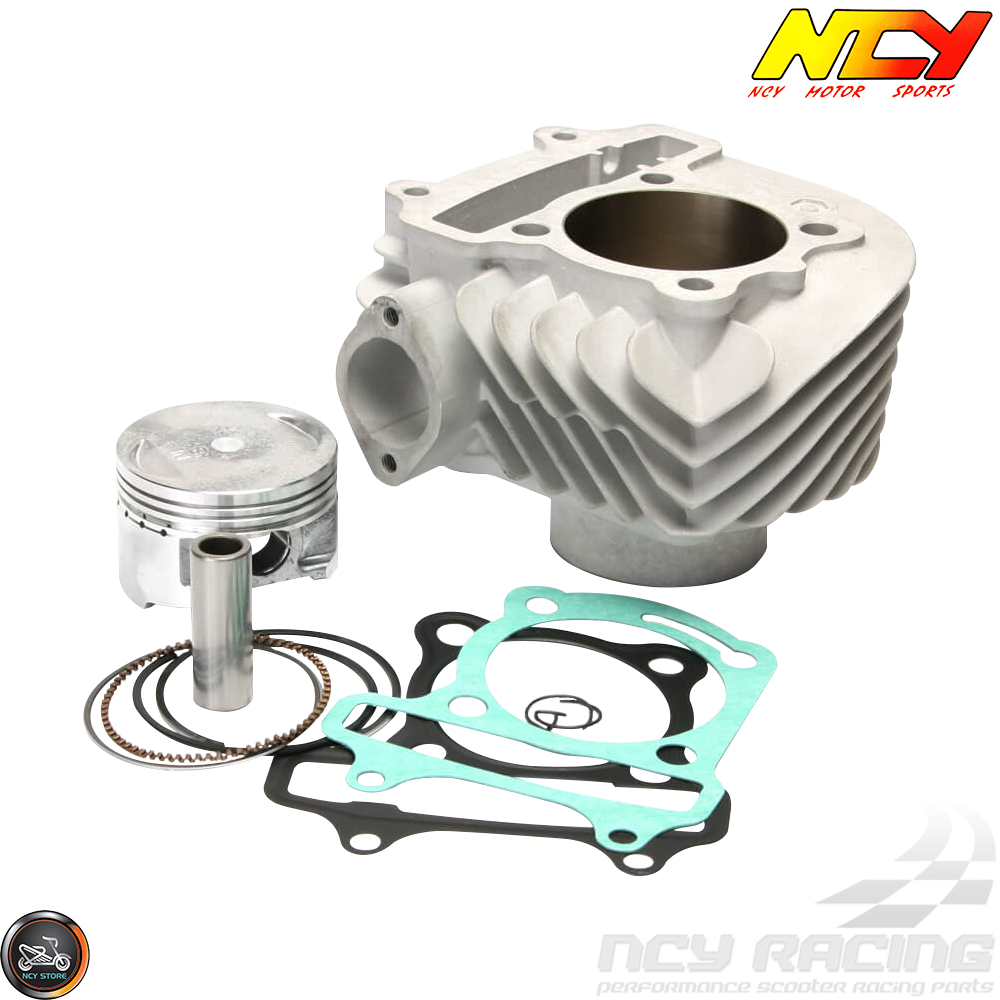 NCY Cylinder 58.5mm Ceramic Big Bore Kit w/Cast Piston Fit 54mm (GY6)