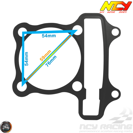 NCY Engine Gasket 59mm Set (GY6)