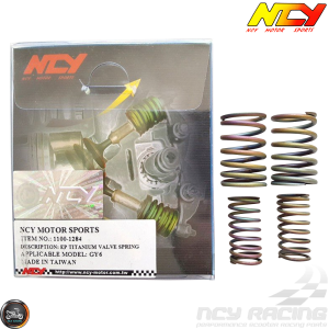 NCY Valve Springs 11,000 RPM 2V Electroplated Titanium (139QMB, GY6)