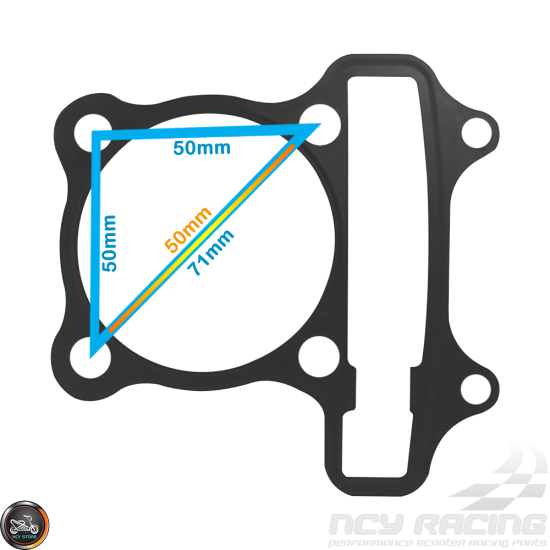 NCY Cylinder Gasket 50mm Set (139QMB)