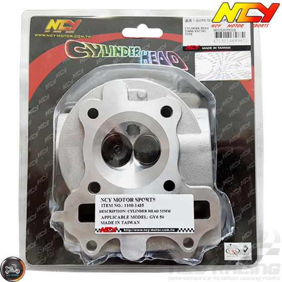 NCY Cylinder Head 52mm 88cc 2V 21.5/19 (139QMB)