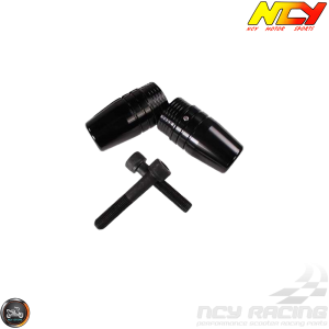 NCY Frame Slider Guard Black Set (Ruckus, Zoomer)
