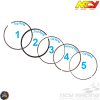 NCY Piston Rings 61mm 1.0/1.0/2.0 Set (GY6)