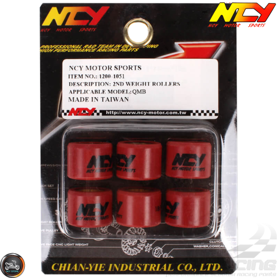 NCY Variator Roller Weight Set 16x13 (DIO, GET, QMB)