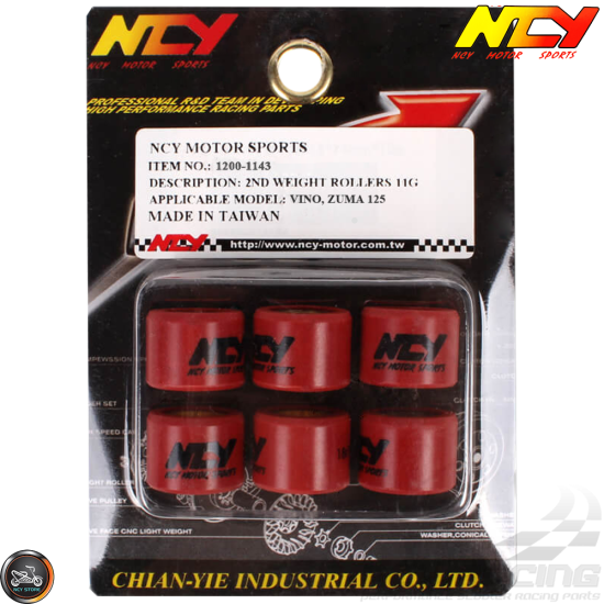 NCY Variator Roller Weight Set 20x12 (Vino, Zuma 125)