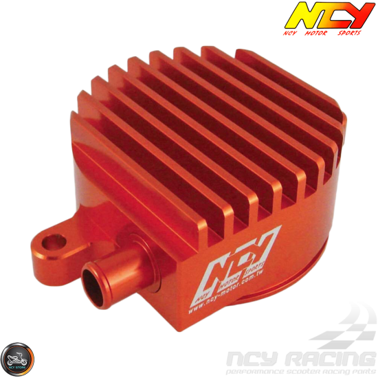 NCY Crankcase Breather High-Flow Billet Orange (Yamaha Zuma 125)