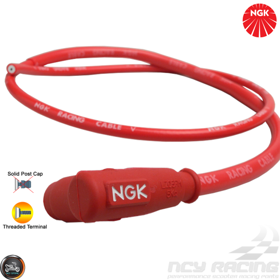 8048 Details about   NGK Racing Spark Plug Wire for Terminal Stud 90 Degree CR2 Length 50cm