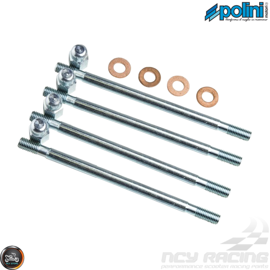 Polini Cylinder Stud 123mm w/Nut 2V Extended Set (40QMB, Minarelli JOG)