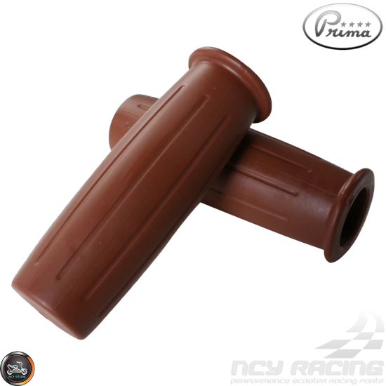 Prima Throttle Grip 7/8in Bottle Brown Set (GY6, Ruckus, Universal)
