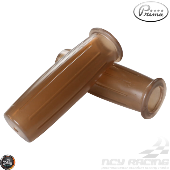 Prima Throttle Grip 7/8in Bottle Brown Gel Set (GY6, Ruckus, Universal)