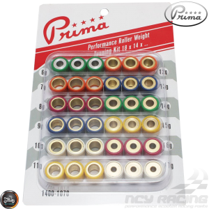 Prima Variator Roller Weight Tuning Kit 18x14 (GY6)