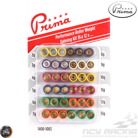 Prima Variator Roller Weight Tuning Kit 15x12 (Aprilia, JOG, Zuma 50)