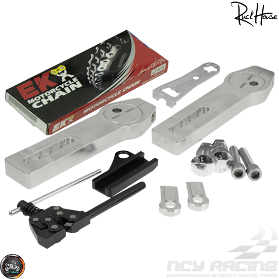RH Swingarm Extension Silver Kit (Honda Grom)