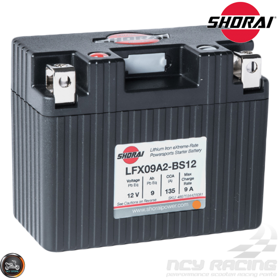 Shorai Lithium Battery 12V 9Ah (LFX09A2-BS12)