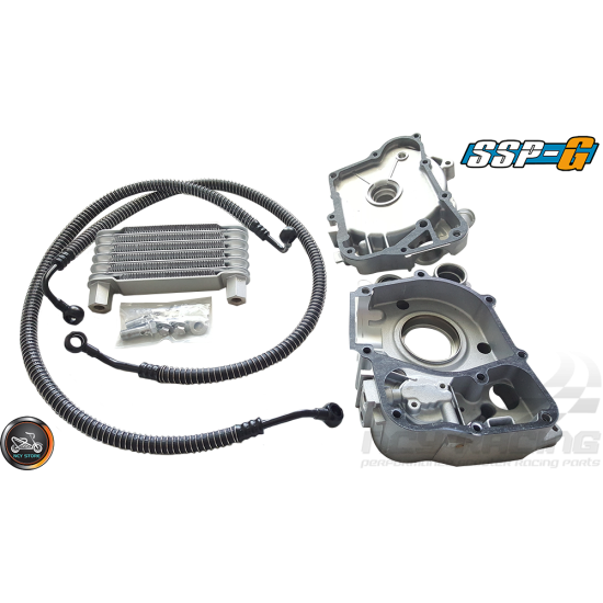 SSP-G Crankcase 65mm Bore Rt-Side w/Oil Cooler Kit Fit 57mm (GY6)