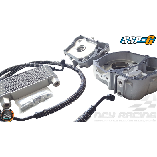 SSP-G Crankcase 65mm Bore Rt-Side w/Oil Cooler Kit Fit 57mm (GY6)