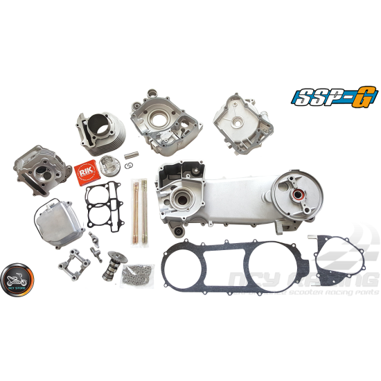 SSP-G Crankcase 63mm 180cc 2V Big Bore Power Kit (GY6 longcase)