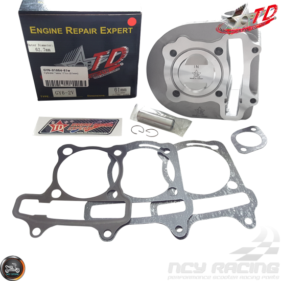 Taida Cylinder 61mm 171cc Big Bore Kit w/Forged Piston Fit 54mm (GY6)