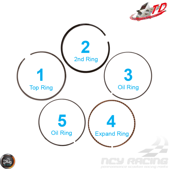 Taida Piston Forged 61mm 2V Set (GY6)