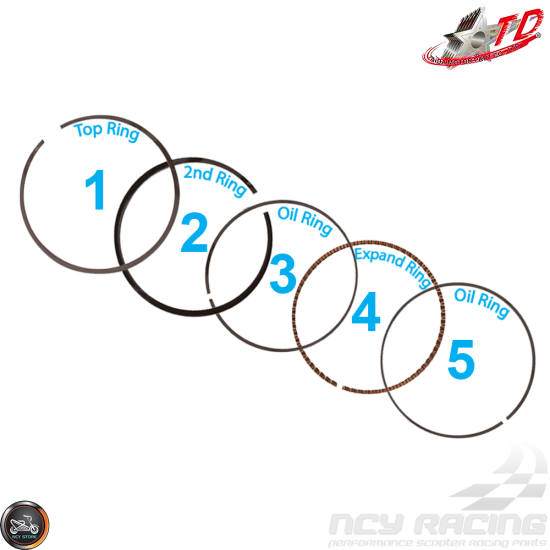 Taida Piston Forged 61mm 2V Set (GY6)