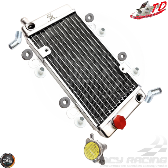 Taida Radiator 10.83in w/Thermostat Fill Cap (DIO, GY6, Universal)